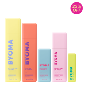 BYOMA Everyday Barrier 5‑Piece Facial Bundle, Complete Barrier‑Boosting Skincare Set with Cleanser, Toner, Glow Serum, Gel‑Cream & Lip Oil for All Skin Types