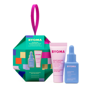 BYOMA Barrier Boosting Duo Ornament Gift Set, Travel‑Size Hydrating Serum & Moisturizing Gel‑Cream Barrier Repair Skincare Kit for All Skin Types
